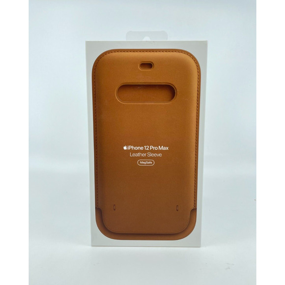NEW Apple Leather Sleeve Case with MagSafe Saddle Brown (MHMP3ZM/A) IN BOX!